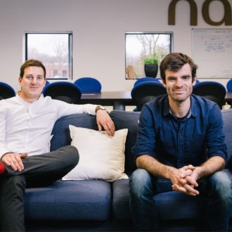 Fondateurs de Naïo Technologies, de gauche à droite, Aymeric Barthès et Gaëtan Séverac